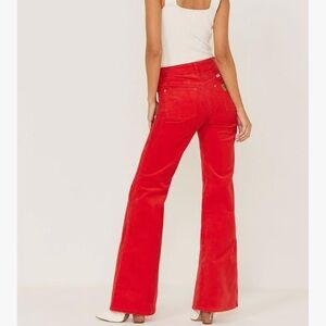 Red corduroy wrangler Flare Jeans size 26” inseam “32